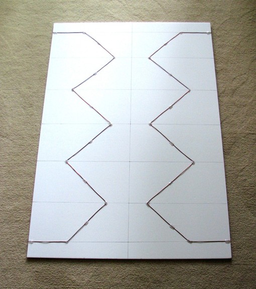 Foamboard panel with active elements attached