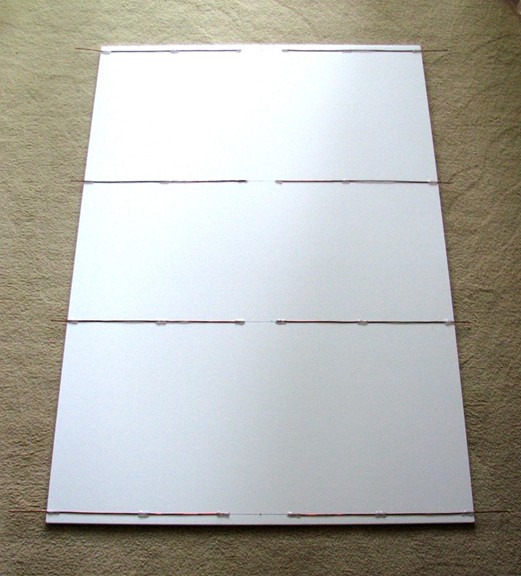 Foamboard panel with reflector elements attached